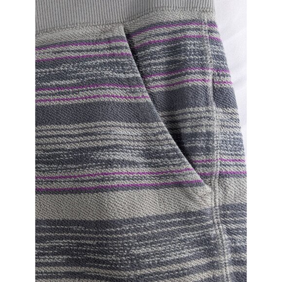 Vintage Nike F.C. Mens Small Striped Knit Gray Purple Pull On Bike Shorts - Picture 9 of 14